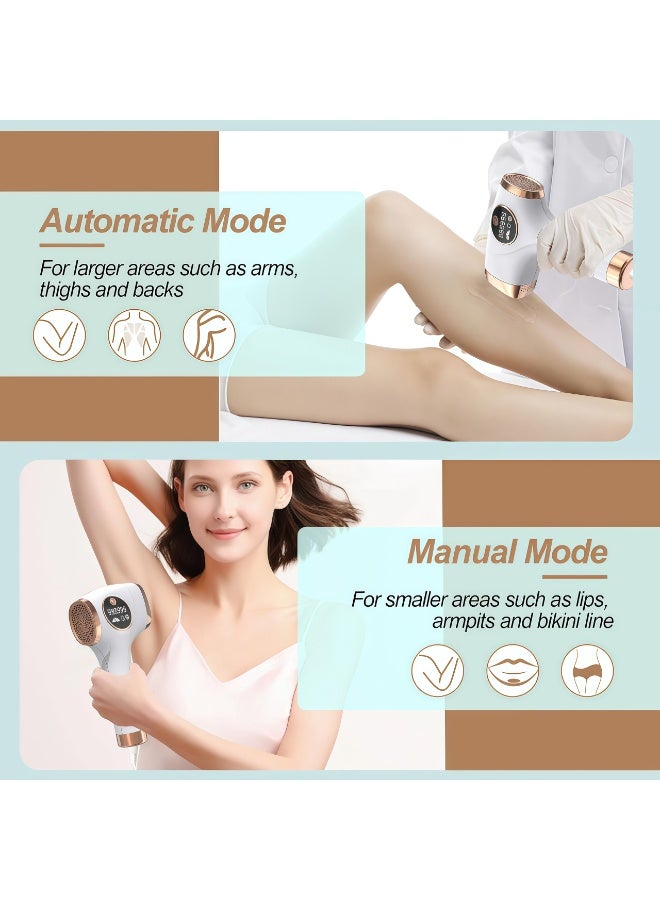 XiuWoo IPL Hair Removal,Laser Hair Removal At-Home,Painless Laser Hair Removal Device,Home Hair Remover with Razor and Glasses,999,999 Flashes Permanent Hair Removal Device,Portable Permanent Hair Reduction,on Facial Legs Arms Bikini Line,For Women & Men - Image 4